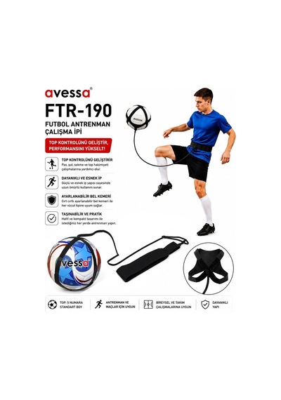 Premium Gelişim Performans İdman Ftr-190 Futbol Antreman Çalışma İpi Çok Renkli
