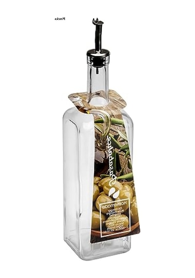 Metal Tıpalı Şeffaf Yağlık Ve Sirkelik, 1 Litre Açık Beyaz