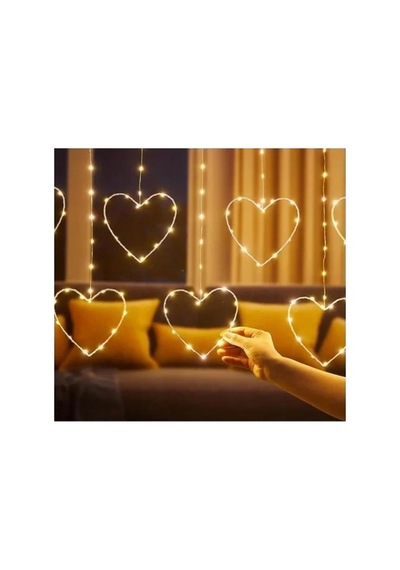 Romantik Kalpli Led Işık Seti 3 Metre Dekoratif Çok Renkli