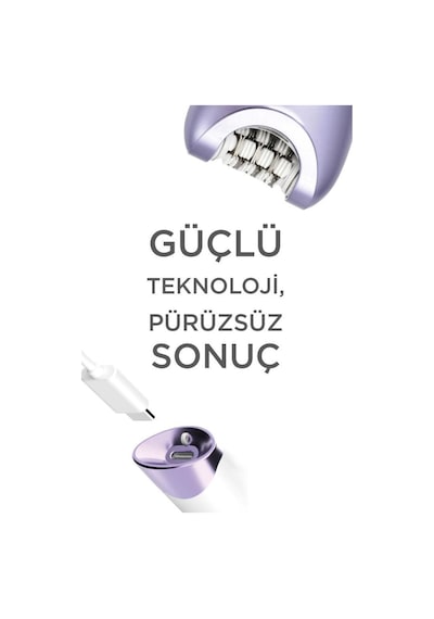 Tep-02 Beyaz 6 Başlıklı Yüz+koltuk Altı+bikini Bölgesi+bacak Islak Ve Kuru Kablosuz Epilatö Beyaz