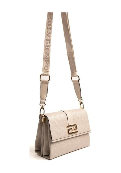 Silver Polo Sp1009 Kadın Çapraz Çanta Logolu Bej-s.bej