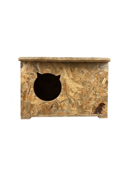 Goxawee Kedi Evi Dış Ortam Uygun Ahşap Kedi Evi Osb 50x45x34 Cm