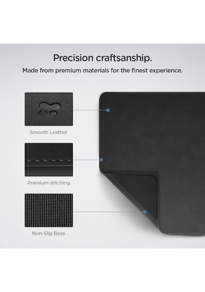 Spigen Regnum Büyük Boy 90x40cm Mouse Pad Vegan Deri Ld302 Siyah - App04762 Spigen Tr  - Teşhir