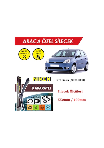 Ford Fiesta Ön Cam Silecek Takımı 2002-2008