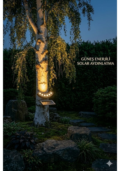 Güneş Enerjili Ağaç Aydınlatma Led Bahçe Lambası-solar Dekor Dış Mekan Işığı,peyzaj Aydınlatma Güneş Enerjili