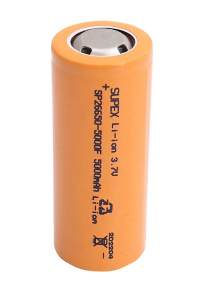 Supex Sp26650-5000f 3.7v 5000mah Li-ion Düz Kafa Pil