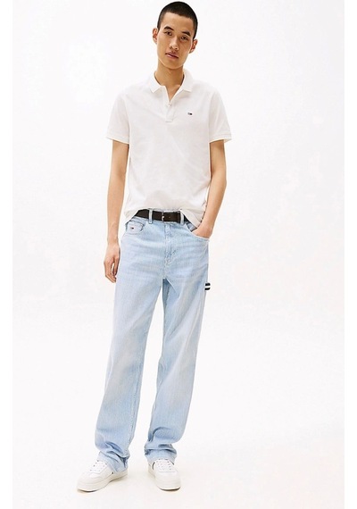 Tommy Hilfiger Erkek Beyaz Slim Fit Polo T-shirt Beyaz