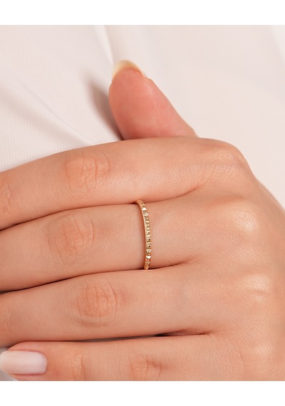 Debora Jewelry 14 Ayar Altın Oymalı Yüzük