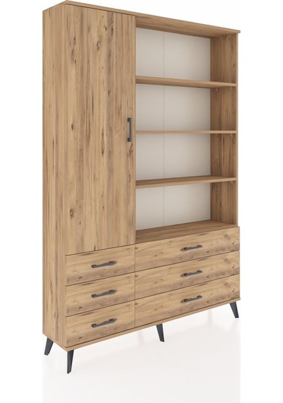 Arges Dolap 8 Raflı 6 Çekmeceli Tek Kapaklı 132x30x195 Çam-çam/çam Atlas Çam/atlas Çam Arges Dolap 8 Raflı 6 Çekmeceli Tek Kapaklı 132x30x195 Çam-çam/çam Atlas Çam/atlas Çam
