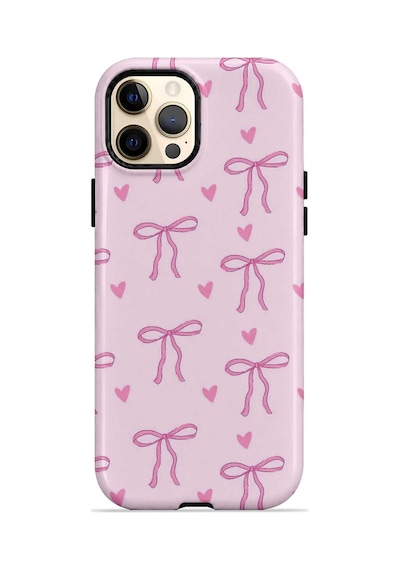 Velvoria Valestra Candy Pink Ribbon Toss Apple iPhone Uyumlu 12 Pro Max Magsafe Koruma Kılıfı Valestra Magline - Candy Pink Ribbon Toss