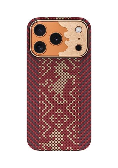 Apple iPhone Uyumlu 18 Pro Kılıf M-safeli Yüksek Kamera Çerçeveli Benks Armorair Knight C1 Kevlar Kapak Kırmızı