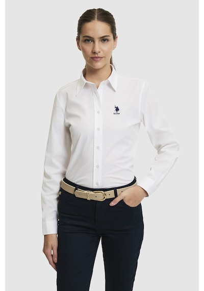 U.s. Polo Assn. Kadın Beyaz Gömlek Basic 50320205-vr013