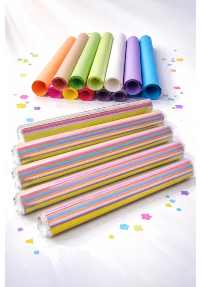 Nistabolje 50 Adet 50x70 Cm Fon Kartonu 10 Renk 5 Rulo Fon Kartonu Genel