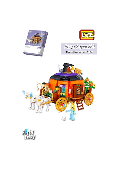 Loz Creative Serisi Kabak Arabası 839 Parça Oyuncak Yapım Seti Fflz-1134