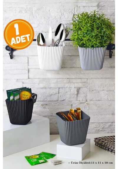 1 Adet Asılabilir Çok Amaçlı Organizer Plastik 10 X 15 Siyah Diğer