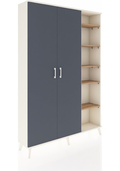 Arges Dolap 7 Raflı 2 Kapaklı Tek Askılı 132x30x195 Aytaşı-antrasit/çam Antrasıt/atlas Çam Arges Dolap 7 Raflı 2 Kapaklı Tek Askılı 132x30x195 Aytaşı-antrasit/çam Antrasıt/atlas Çam