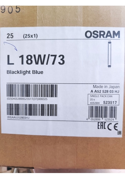 Osram L 18W/73 Suprablack Blb Uv Blacklıght Ampul Made In Japan