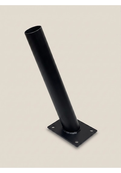 35 Cm Siyah Metal Dış Mekan Sokak Armatürü Montaj Konsolu 4 Cm Boru 10x6 Cm Tabanlı