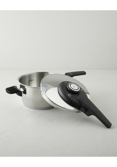 Hyperchef Paslanmaz Çelik Düdüklü Tencere Seti 4 + 6 L Siyah