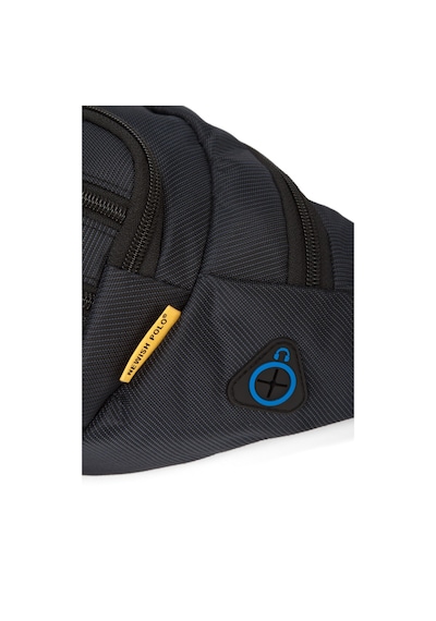 Newish Polo Erkek Usb Kulaklık Çıkışlı Crossbody Çapraz Göğüs Omuz Ve Bel Çantası New328 Siyah - Mavi