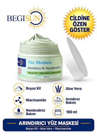 Yüz Maskesi Aloe Vera Niacinamide Leke Karşıtı 100 Ml
