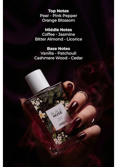 Armasari Black Muse Kalıcı Kadın Parfüm 50ml Oryantal & Vanilya Portakal Çiçeği, Kahve, Paçuli Oryantal - Vanilya