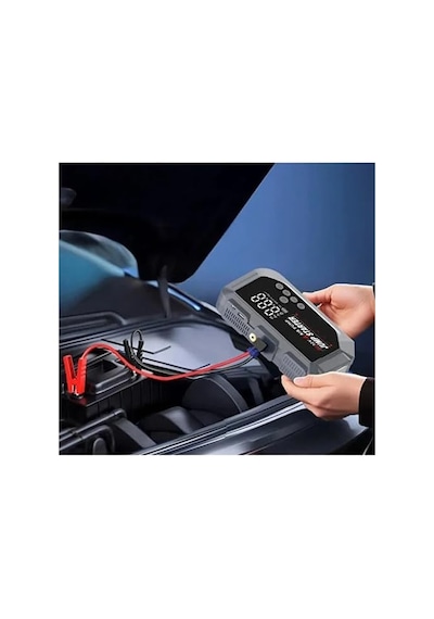 Tr Vtn-605 Şarjlı 12.000 Mah Taşınabilir Çantalı Araç Akü Şarj Takviyeli Işıklı Hava Kompresörü
