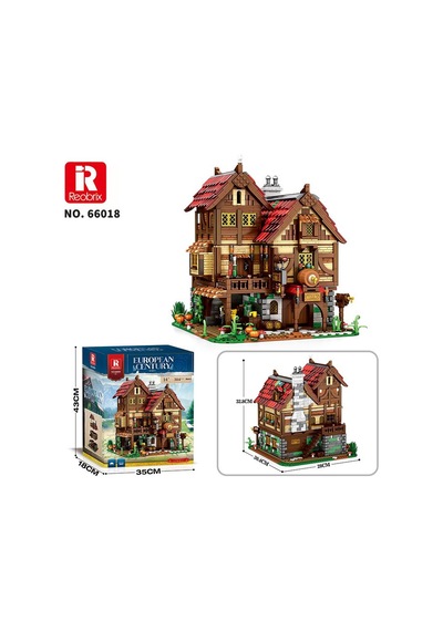 Reobrix 66018 Orta Çağ Bistrosu Yaratıcı Yapı Blok Seti Building Blocks Medieval Bistro -2831 Parça