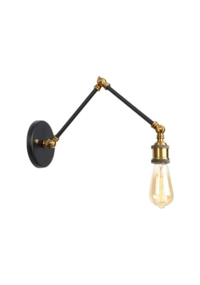 Riolight Retro Üç Mafsallı Metal Aplik Siyah