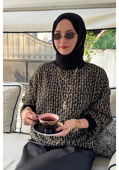 Rabia Şamlı Tüvit Sweat Sarı Normal
