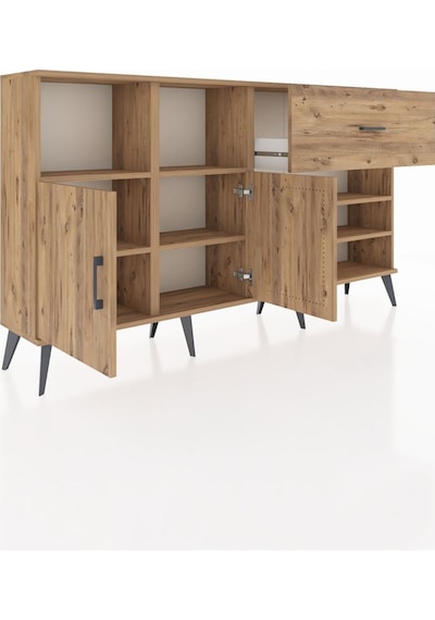 Arges Konsol 6 Raflı Tek Çekmeceli 2 Kapaklı 176x30x99 Çam-çam Atlas Çam - Atlas Çam Arges Konsol 6 Raflı Tek Çekmeceli 2 Kapaklı 176x30x99 Çam-çam Atlas Çam - Atlas Çam