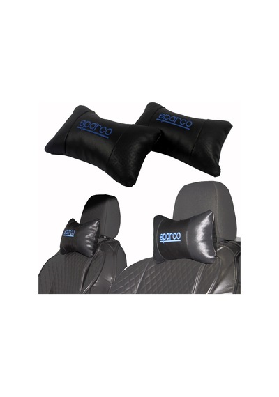 Sparco Araca Özel Nakışlı Oto Deri Boyun Yastığı