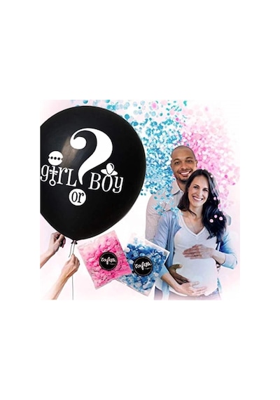 Pembe Balon Konfetili. Cinsiyet Belirleme Balonu - 45 CM