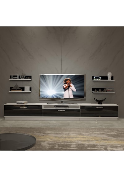 Decoraktiv Trendstyle 270r Mdf Tv Ünitesi Tv Sehpası Beyaz - Siyah