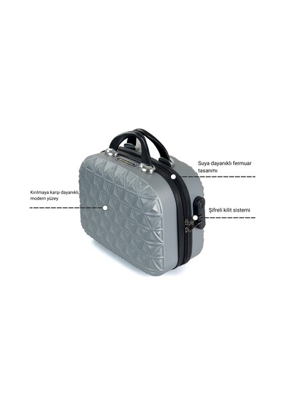 Reymond Luggage Piramit Abs Makyaj Valizi