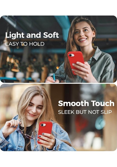 Apple iPhone 17e İle Uyumlu Telefon Kılıfı Kadife Iç Yüzey Soft Tasarım Lansman Kılıf Kırmızı
