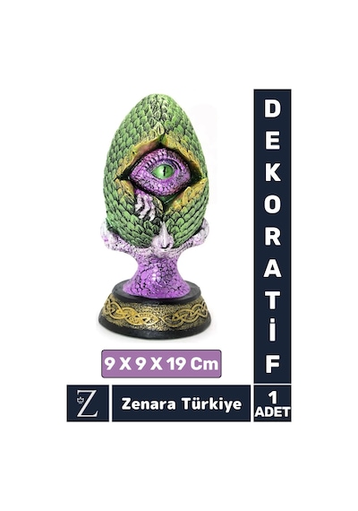 Premium Dayanıklı Çok Şık Dekoratif Hediyelik Özel Gün Biblo Koleksiyon Polyester Dragon Pençeli Göz
