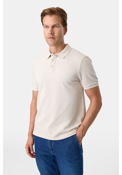 Back And Bond Regular Fit Polo Yaka Açık Gri Tişört