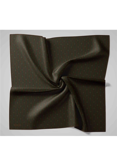 Silk Home Pamuk Polyester Soft Eşarp Geometrik Desen Taba 90x90 Çok Renkli