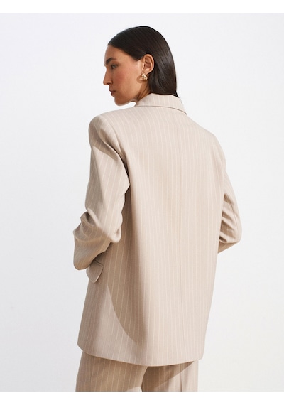 Dilvin 60768 Blazer Ceket-bej Bej
