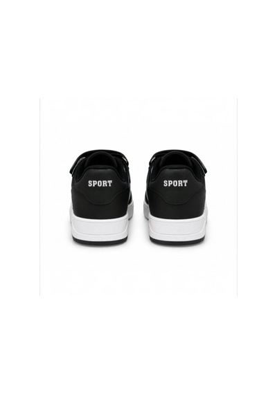 Black Flex Çocuk Cırtlı Sneaker Ayakkabı Siyah 31-35 2651 Sıyah