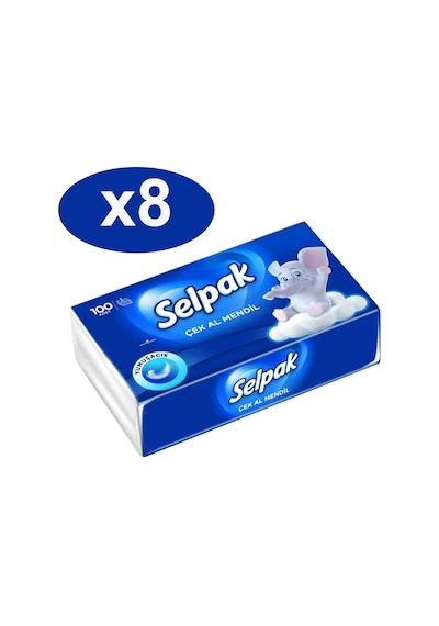 Selpak Çek Al Mendil 100 Adet X 8 Li Set
