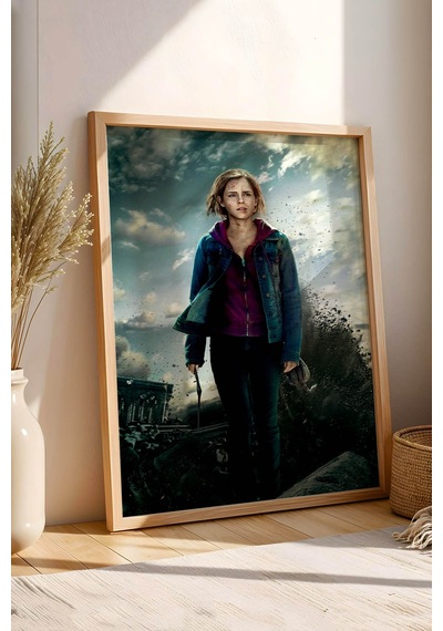 Hermione Granger Savaş Portresi Çerçeveli Tablo - Lüks Harry Potter Karakter Posteri Duvar Dekoru Kayın Hermione Granger Savaş Portresi Çerçeveli Tablo - Lüks Harry Potter Karakter Posteri Duvar Dekoru Kayın