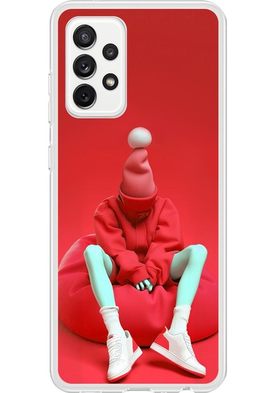 Samsung Galaxy A72 Uyumlu Şeffaf Kılıf No Face 7 Tasarımlı