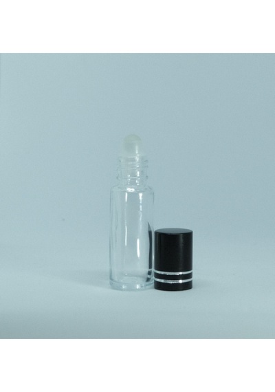 Roll-on Parfüm Şişesi 4-5 Ml 20 Adet Siyah Kapaklı Boş Şişe
