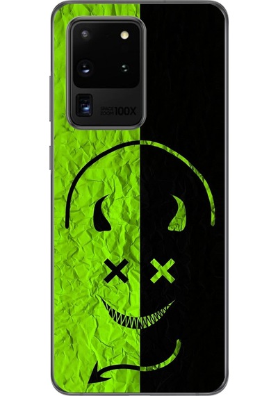 Samsung Galaxy S20 Ultra Uyumlu Şeffaf Kılıf Devil 1 Tasarımlı
