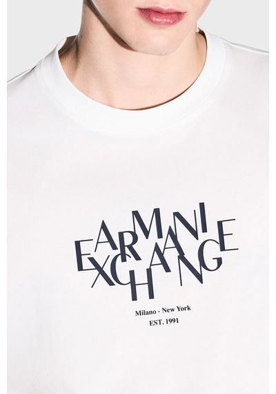 Armani Exchange Erkek T Shirt Xm002782 Af10356 U0009 Beyaz Beyaz