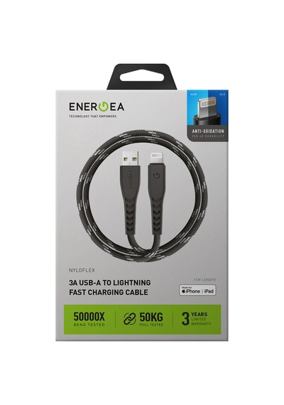 C89 Nyloflex 1.5m 3a Usb To Lightning Hızlı Şarj Kablo - Beyaz