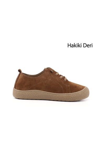 Gönderir Kadın Taba Süet Bağcıklı Hakiki Deri Sneaker Dyza85245732