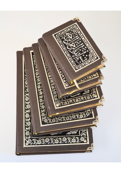 Varak Kabartmalı Gümüş Kaplamalı Orta Boy Kuran-ı Kerim 17x24 Cm, 604 Sayfa Çok Renkli